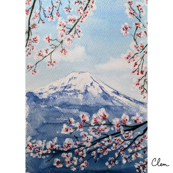 Mont Fuji et cerisier
