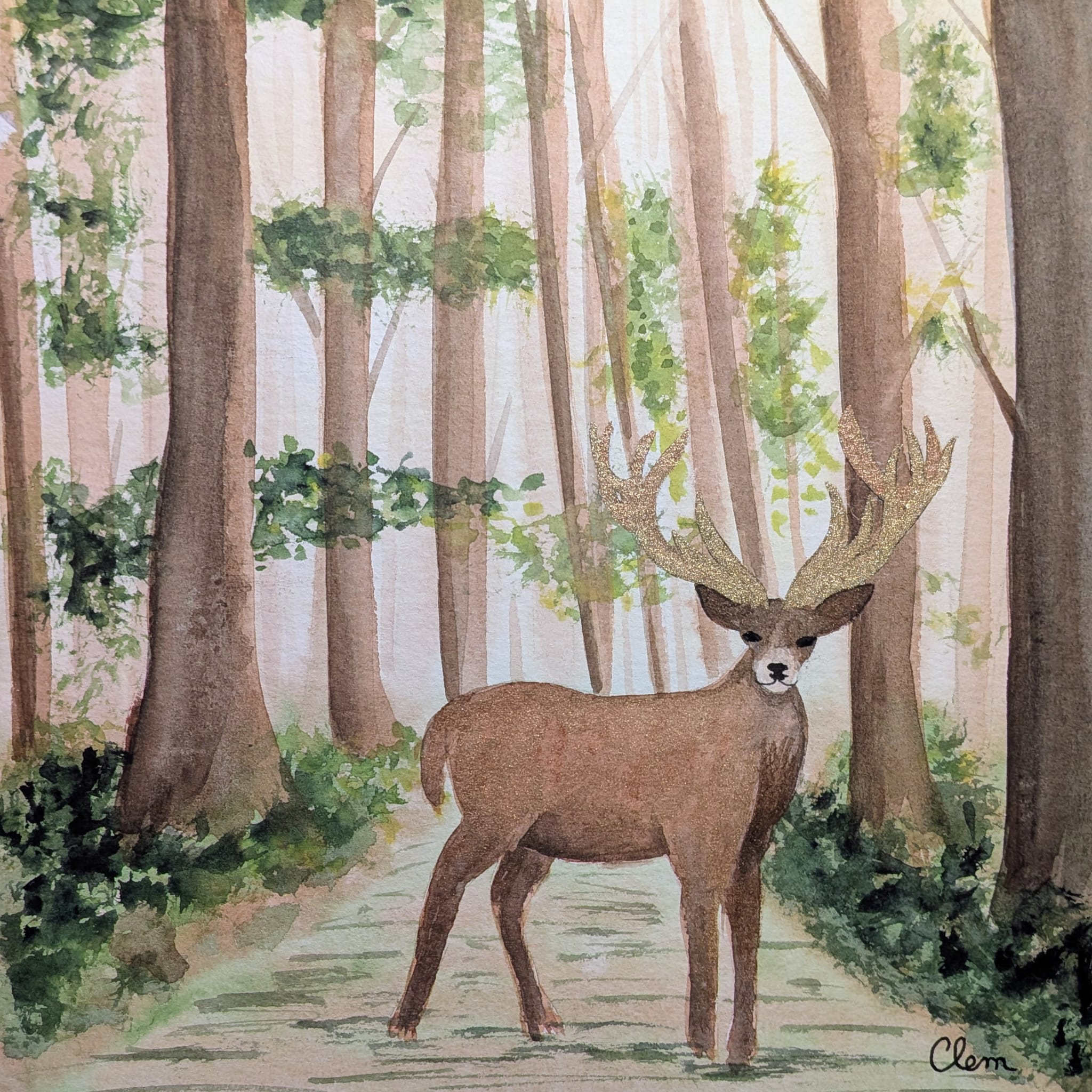 Cerf aux bois dorés