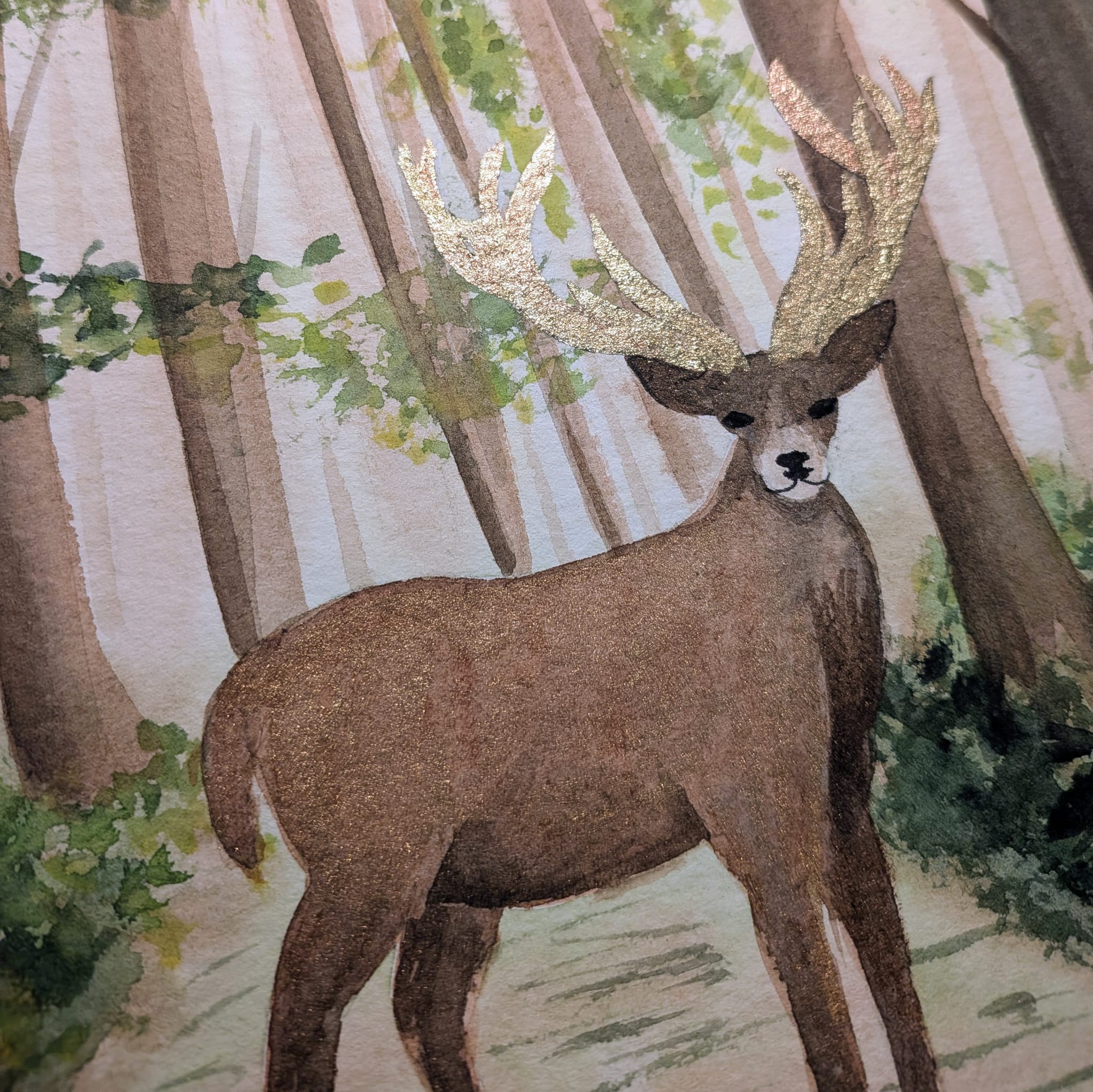Cerf aux bois dorés