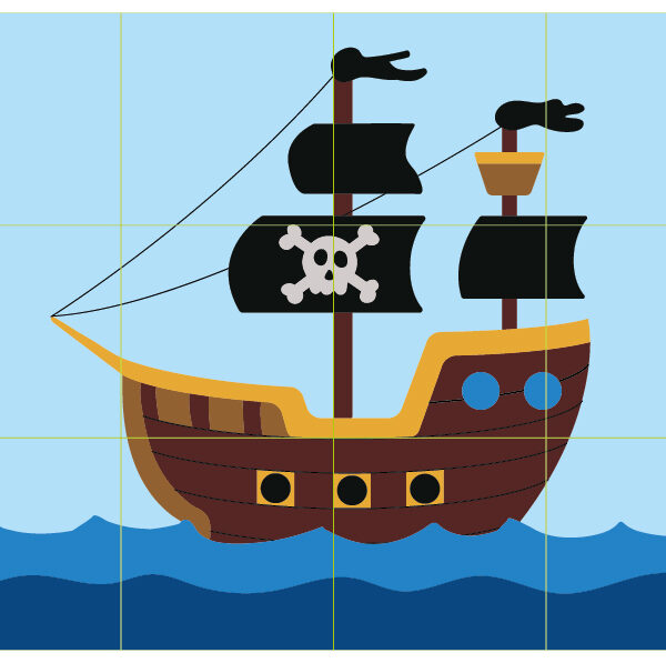 Tableau collectif – Bateau Pirates