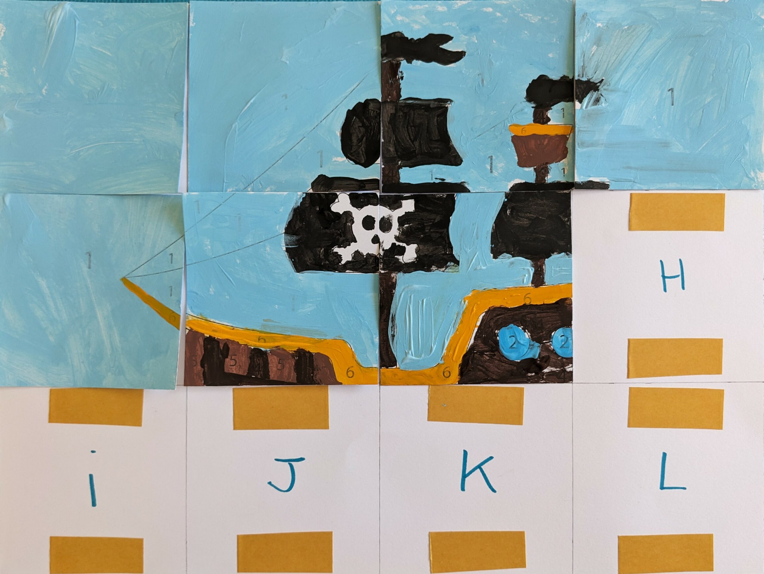 Tableau collectif – Bateau Pirates
